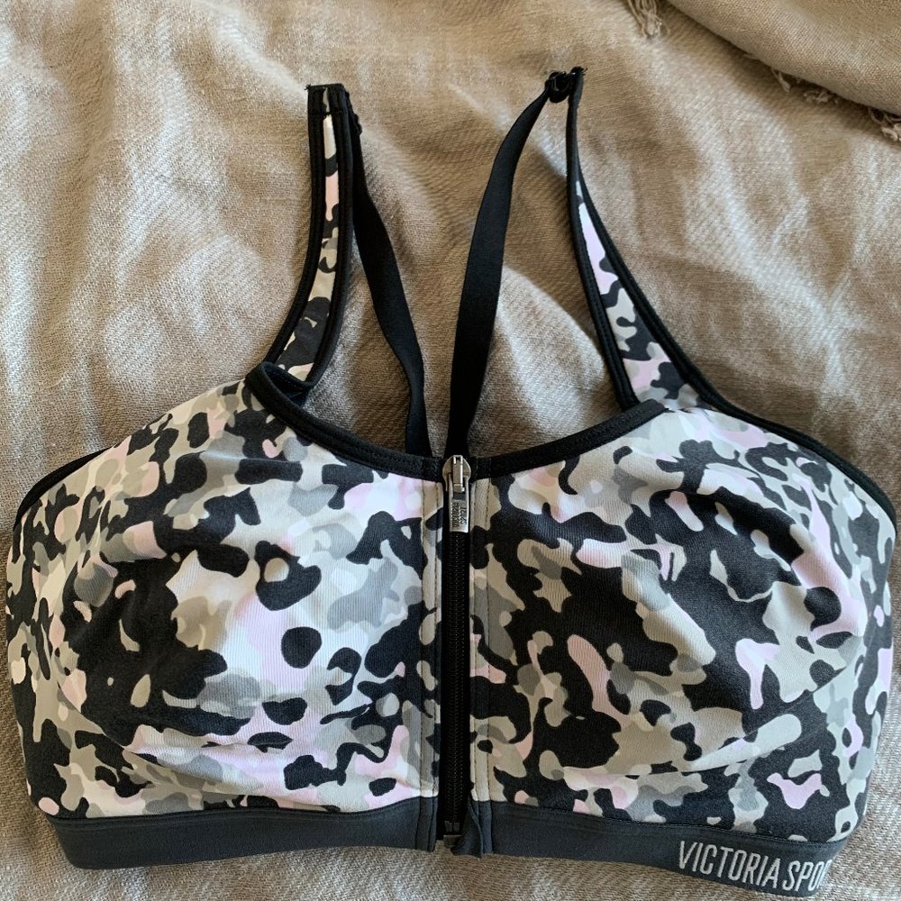 Victoria Secret Camo Sports Bra Front Close